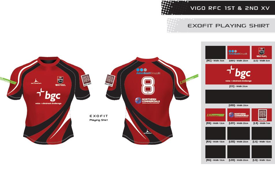 Vigo RFC 10's Kit TryTech Fabric Sports Fit - Click Image to Close